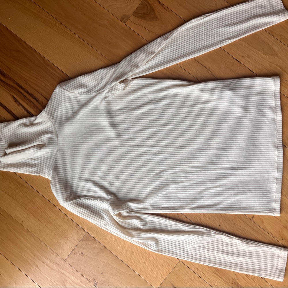 Madewell Off-White Ribbed Top